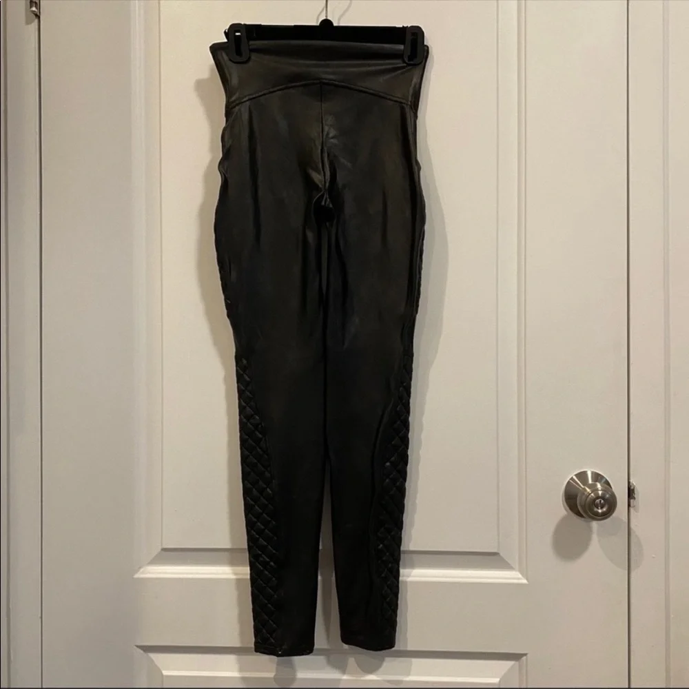 Spanx Faux Leather Quilted Leggings - Picture 6 of 6